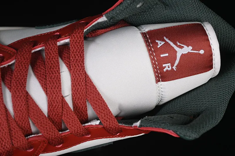 All categories Air Jordan Jordan series basketball shoes Air Jordan 1 Mid Air Jordan 1 Mid AJ1 Joe 1 white red green hook Chinese cultural casual sneakers DQ8426-105